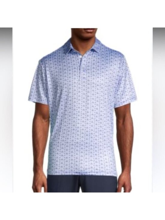 Taylor Byrd Other - Taylor Byrd Men's Blue Short Sleeve Performance Golf Polo Shirt Size Large